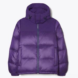TORY SPORT Hooded Down Satin Puffer